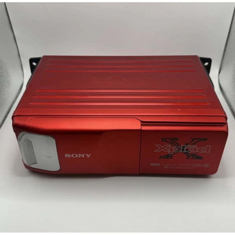 Sony Xplod CDX-737 10 Disc CD Changer Car Audio 10-CD Bus System Red Untested